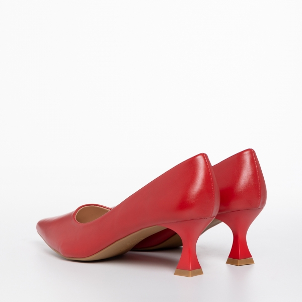 Pantofi dama rosii din piele ecologica Esther, 4 - Kalapod.net