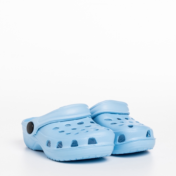 Papuci copii albastri deschis din material sintetic Gigi - Kalapod.net