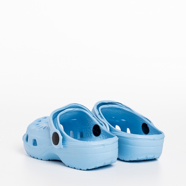 Papuci copii albastri deschis din material sintetic Gigi, 4 - Kalapod.net