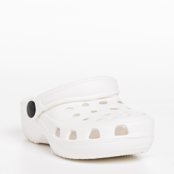 Papuci copii albi din material sintetic Gigi, 3 - Kalapod.net