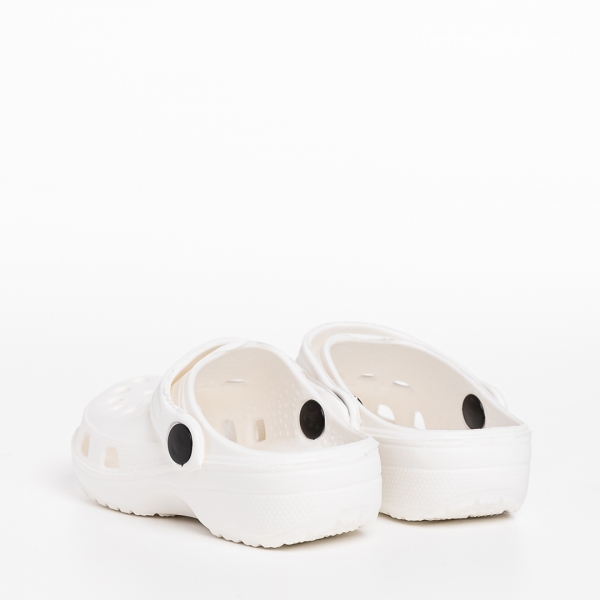 Papuci copii albi din material sintetic Gigi, 4 - Kalapod.net
