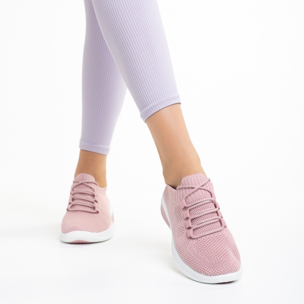 Pantofi sport dama roz din material textil Latifa - Kalapod.net