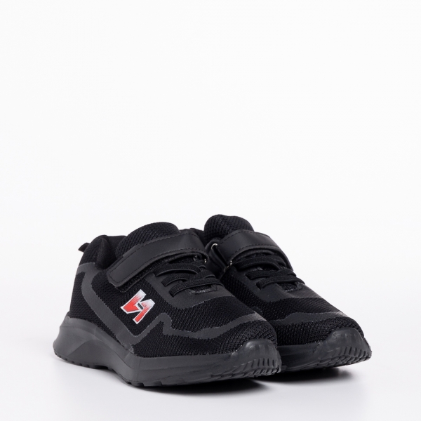 Pantofi sport copii negri din material textil Vanilla, 2 - Kalapod.net