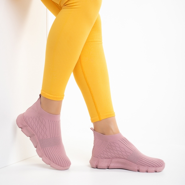Pantofi sport dama roz din material textil Raina - Kalapod.net