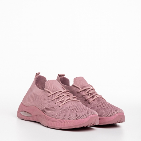 Pantofi sport dama roz din material textil Ricarda - Kalapod.net