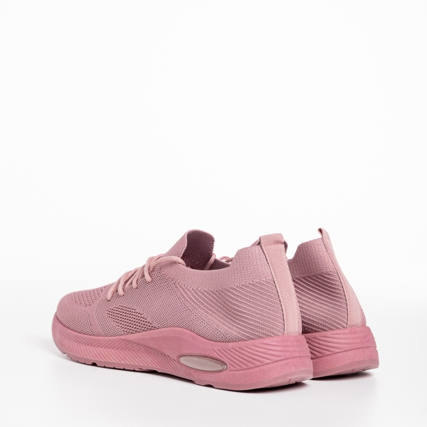 Pantofi sport dama roz din material textil Ricarda, 4 - Kalapod.net