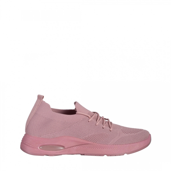 Pantofi sport dama roz din material textil Ricarda, 2 - Kalapod.net