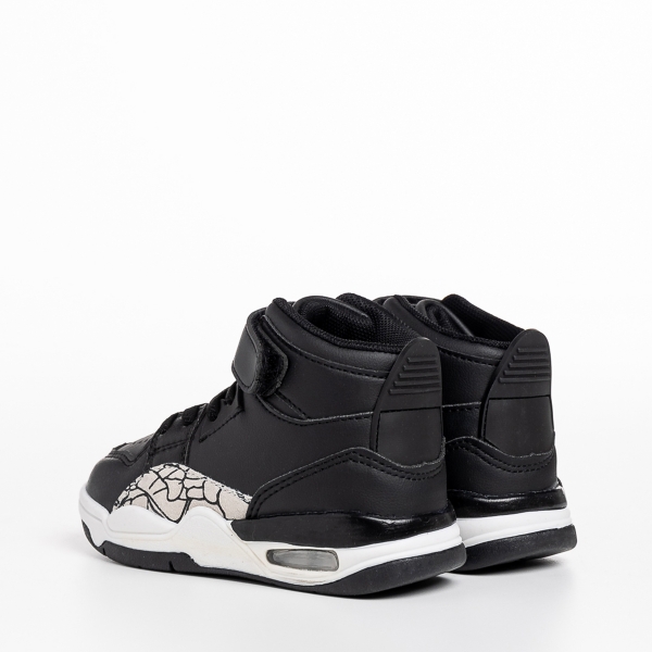 Pantofi sport copii negri din piele ecologica Jaxon, 4 - Kalapod.net