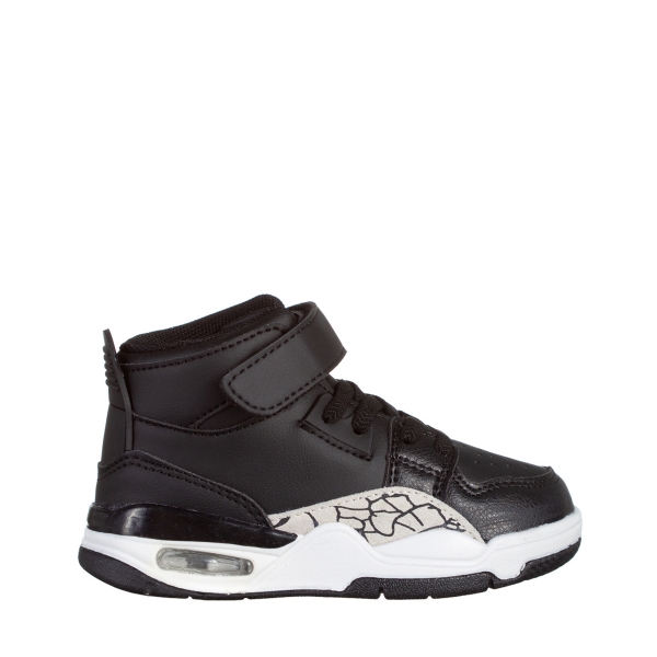 Pantofi sport copii negri din piele ecologica Jaxon, 2 - Kalapod.net