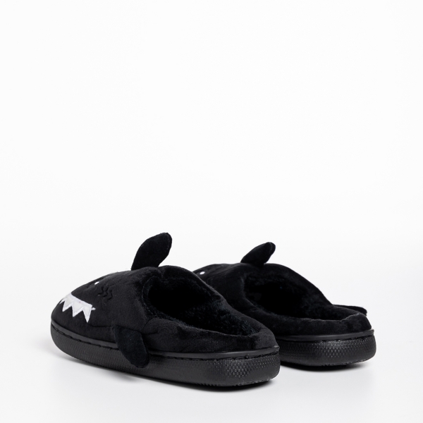 Papuci copii negri din material textil Vanden, 4 - Kalapod.net