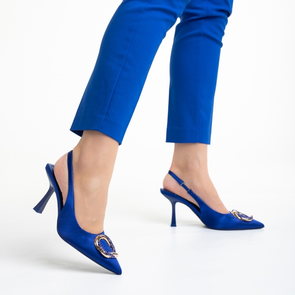 Sandale dama albastre din material textil Caelin, 6 - Kalapod.net