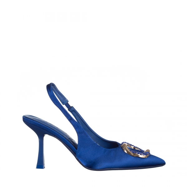Sandale dama albastre din material textil Caelin, 3 - Kalapod.net