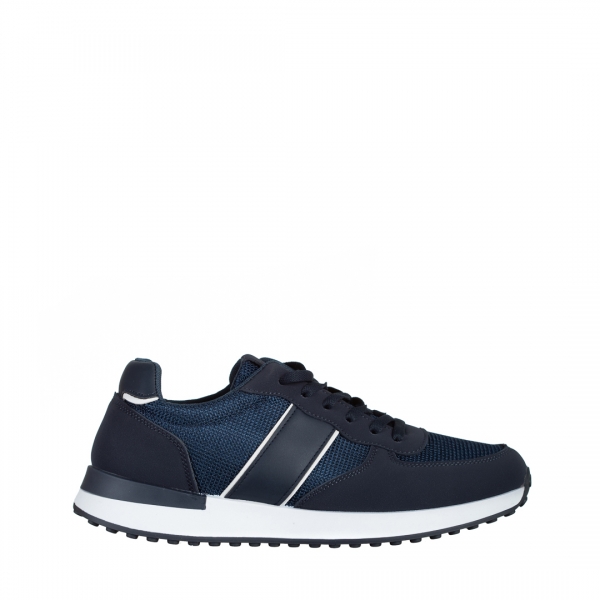 Pantofi sport barbati albastri din material textil Valdez, 2 - Kalapod.net