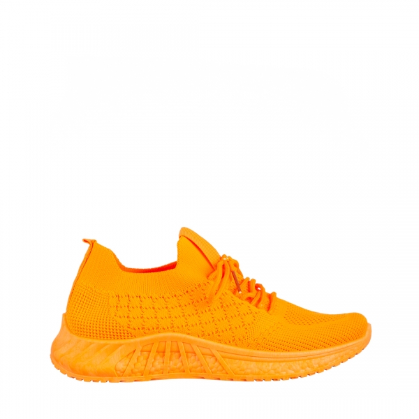 Pantofi sport dama portocalii din material textil Kassidy, 2 - Kalapod.net
