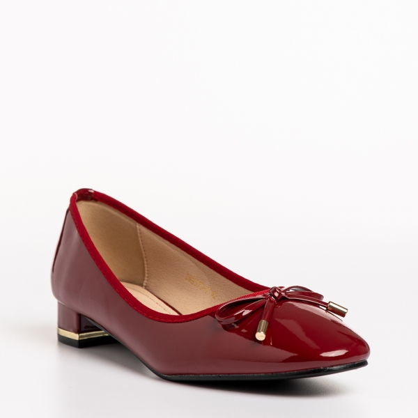 Pantofi dama rosii din piele ecologica lacuita Braidy - Kalapod.net