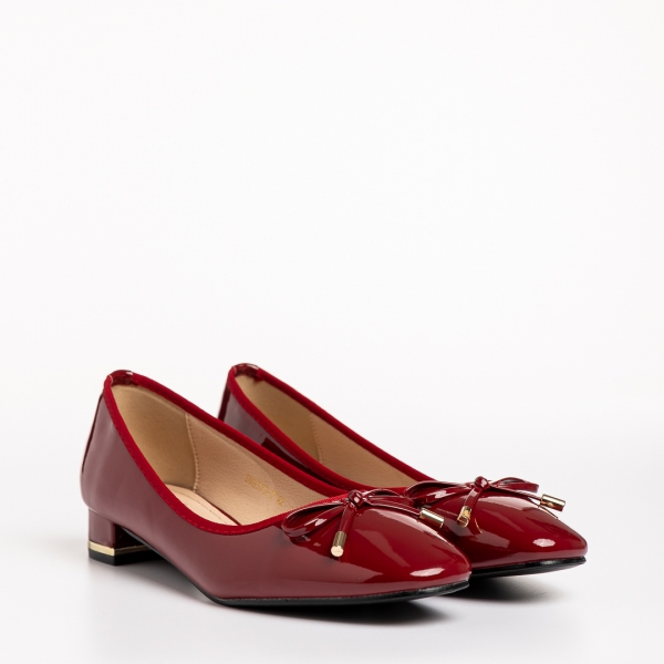 Pantofi dama rosii din piele ecologica lacuita Braidy, 3 - Kalapod.net