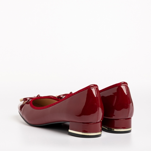 Pantofi dama rosii din piele ecologica lacuita Braidy, 4 - Kalapod.net