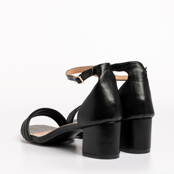 Sandale dama negre din piele ecologica Caprina, 4 - Kalapod.net