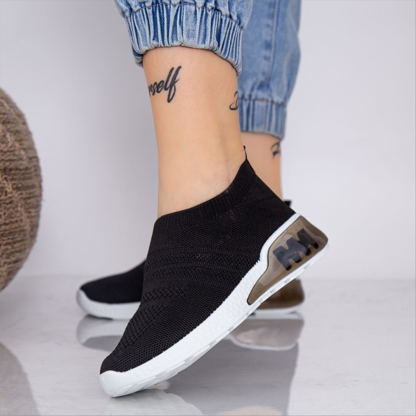 Pantofi sport dama negri din material textil Kirrily, 3 - Kalapod.net