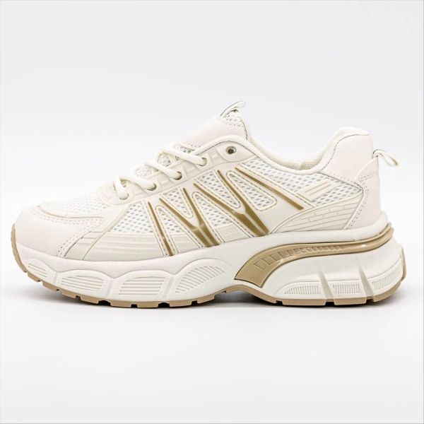 Pantofi sport dama bej  din material textil Roya, 3 - Kalapod.net