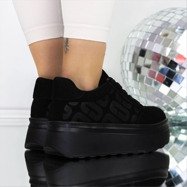 Pantofi sport dama negri din material textil Erana, 5 - Kalapod.net