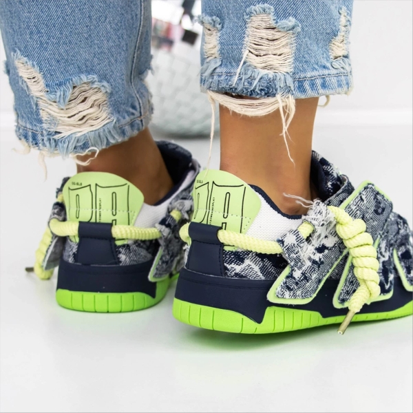 Pantofi sport dama verzi din piele ecologica si material textil Prea, 6 - Kalapod.net