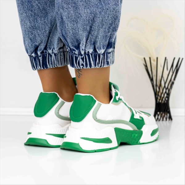 Pantofi sport dama verzi din piele ecologica Arcana, 4 - Kalapod.net