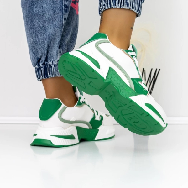 Pantofi sport dama verzi din piele ecologica Arcana, 5 - Kalapod.net