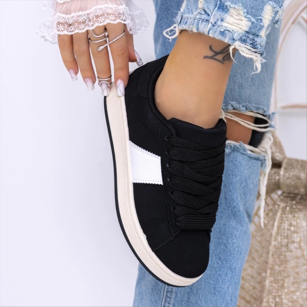 Pantofi sport dama negri din material textil Fauna, 2 - Kalapod.net