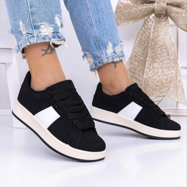 Pantofi sport dama negri din material textil Fauna - Kalapod.net