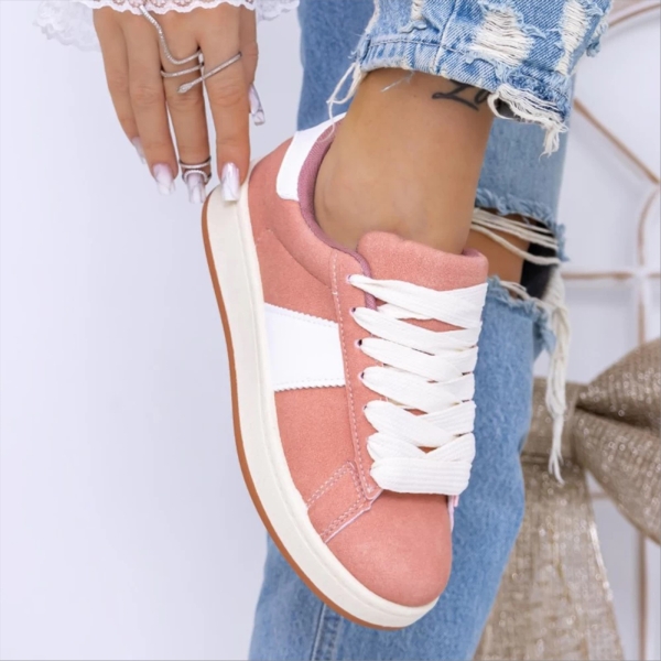 Pantofi sport dama roz din material textil Fauna, 2 - Kalapod.net