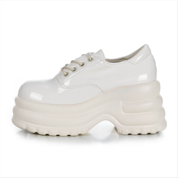 Pantofi casual dama bej din piele ecologica Syeira, 4 - Kalapod.net