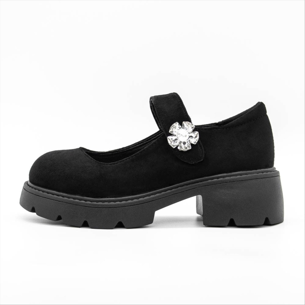 Pantofi casual dama negri din material textil Jeannin, 2 - Kalapod.net