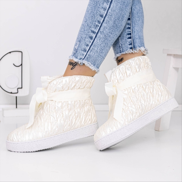 Cizme dama bej din material textil Omnila, 3 - Kalapod.net