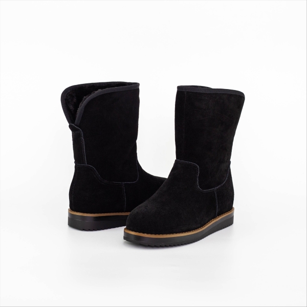 Ghete dama negre din piele naturala Kesia, 2 - Kalapod.net