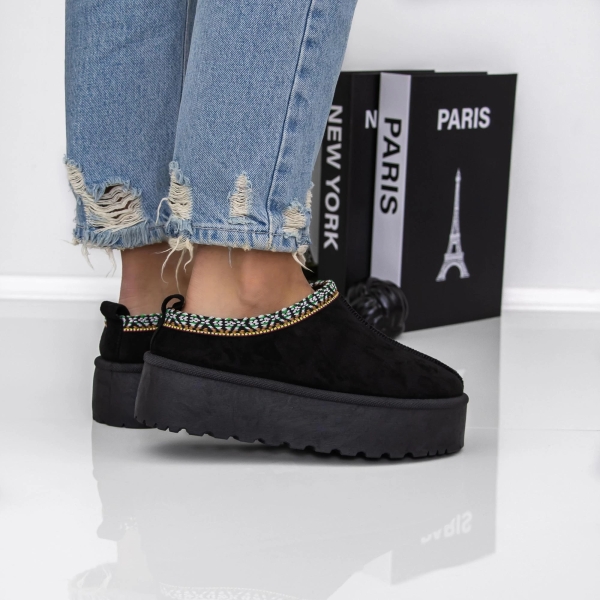 Papuci dama negri din material textil Karama, 4 - Kalapod.net