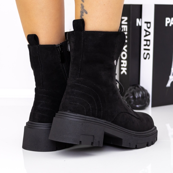 Ghete dama negre din material textil Maisha, 4 - Kalapod.net