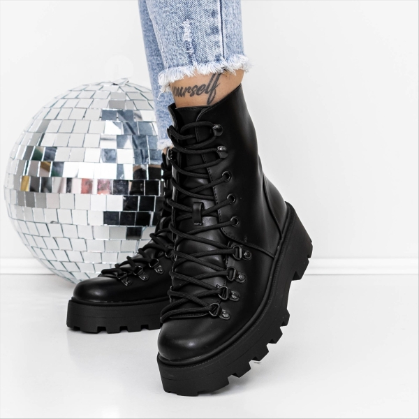 Ghete dama negre din piele ecologica Nevella, 3 - Kalapod.net