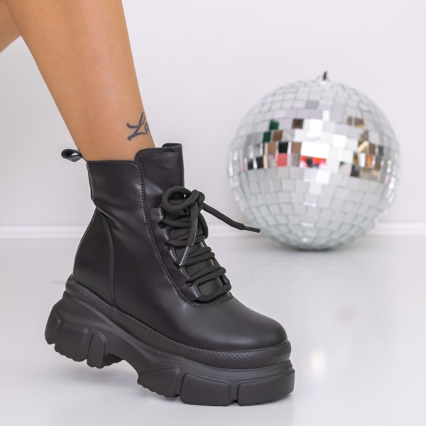 Ghete dama negre din piele ecologica Daksha, 3 - Kalapod.net