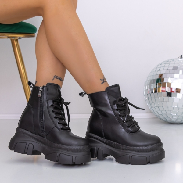 Ghete dama negre din piele ecologica Daksha, 4 - Kalapod.net