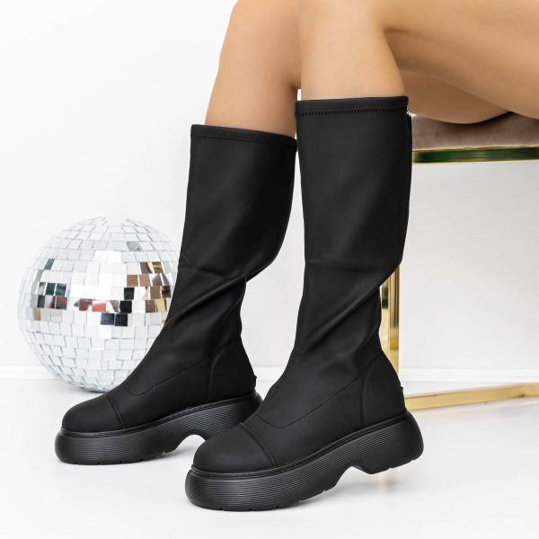 Cizme dama negre din material sintetic Virada - Kalapod.net