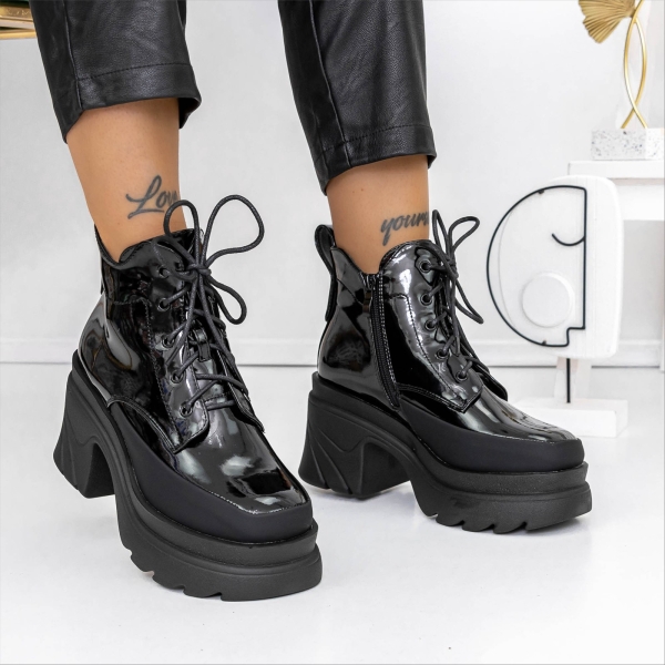 Ghete dama negre din piele ecologica Oceana, 2 - Kalapod.net