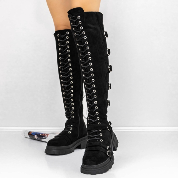 Cizme dama negre din material textil Arosa, 3 - Kalapod.net