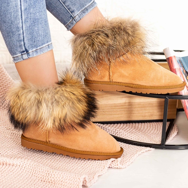 Ghete dama maro deschis din piele naturala Adava - Kalapod.net