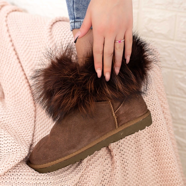 Ghete dama maro inchis din piele naturala Adava, 2 - Kalapod.net