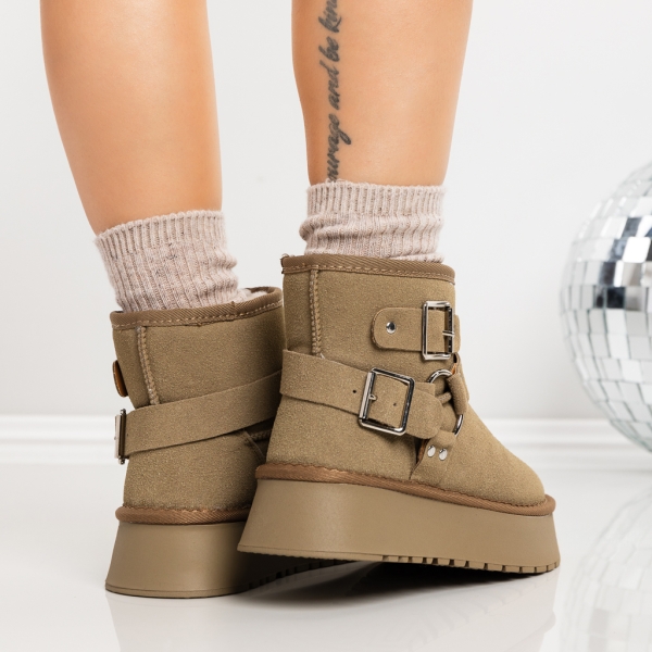 Ghete dama verzi din material textil Adeora, 5 - Kalapod.net