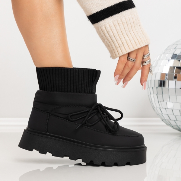 Ghete dama negre din piele ecologica Misada, 2 - Kalapod.net