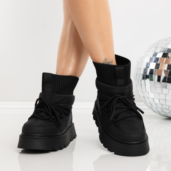 Ghete dama negre din piele ecologica Misada, 3 - Kalapod.net