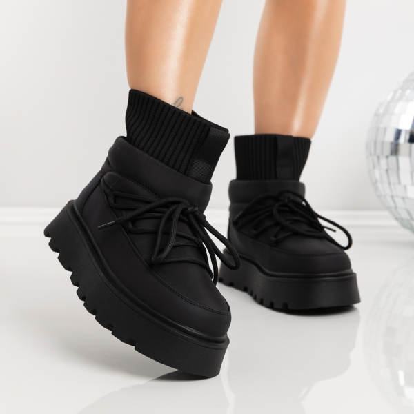 Ghete dama negre din piele ecologica Misada, 4 - Kalapod.net