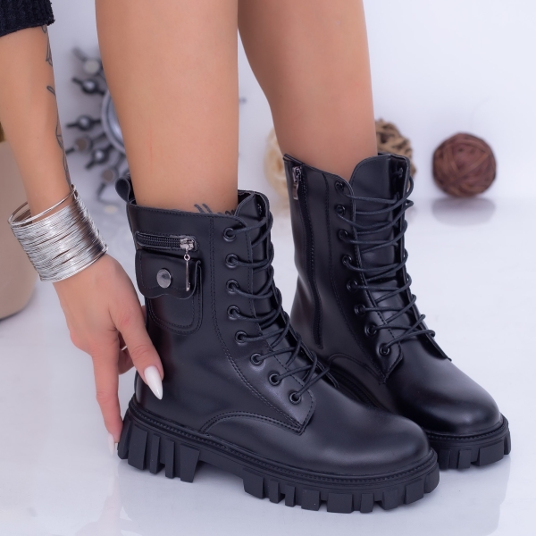 Ghete dama negre din piele ecologica Lasava, 5 - Kalapod.net